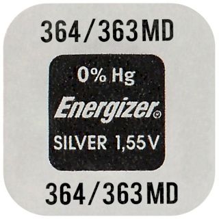 PILE SR621SW OXYDE ARGENT 363 364 1.55V 23mAh ENERGIZER
