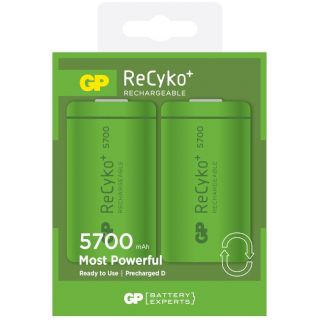 2 Piles Rechargeables D HR20 ReCyko+ 1.2V 5700mAh GP