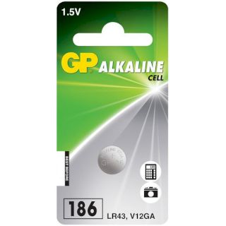 PILE LR43 ALCALINE 186C 1.5V 70mAh x1 GP