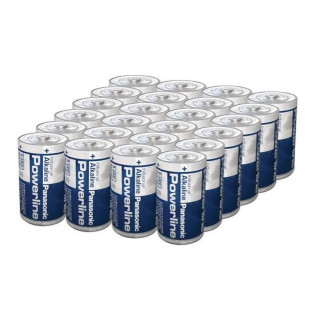 24 Piles D LR20 Alcalines Powerline Panasonic