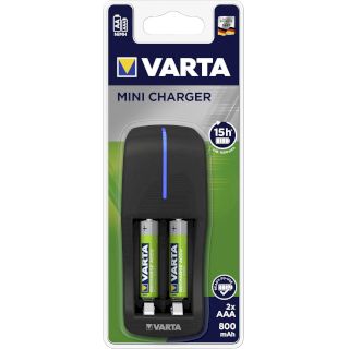Chargeur Mini Avec 2 Piles AAA NiMH 800mAh Varta