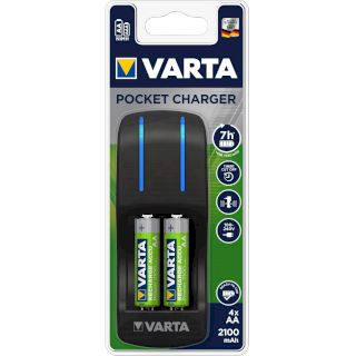 Chargeur Pocket Avec 4 Piles AA NiMH 2100mAh Varta