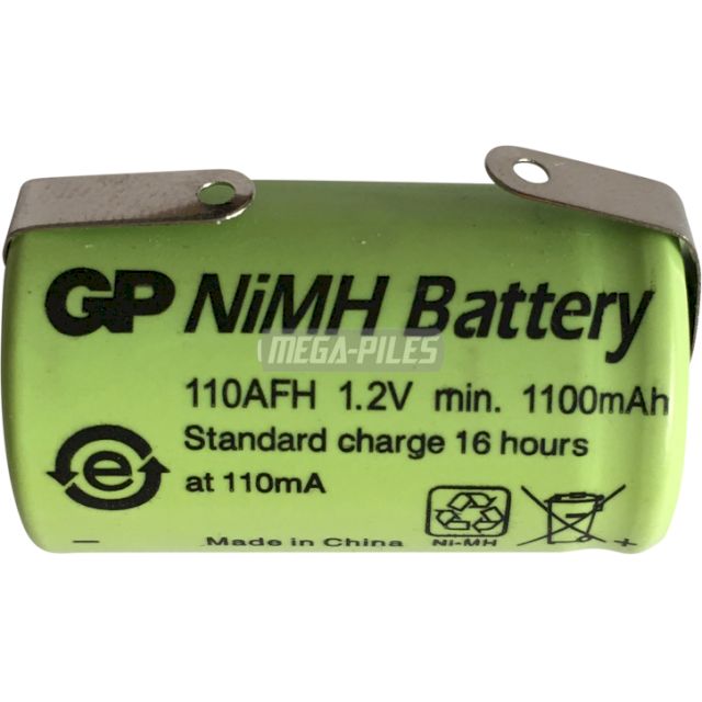 ACCU INDUSTRIEL 2/3AF 1.2V 1100mAh A PATTES 110AFH GP