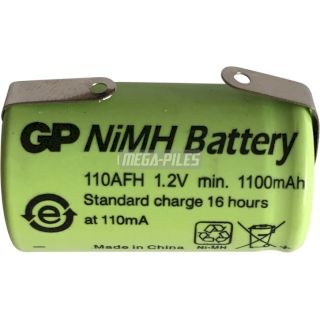 ACCU INDUSTRIEL 2/3AF 1.2V 1100mAh A PATTES 110AFH GP
