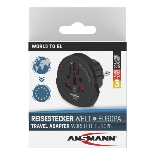 Adaptateur de voyage monde entier vers Europe ANSMANN
