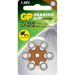 PILES AUDITIVES ZA312 1.4V 130mAh GP