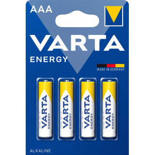 4 Piles AAA LR03 Alcalines Energy 1.5V Varta