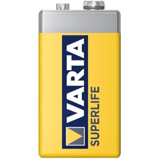 Pile 9V 6F22 Saline Zinc Carbone Superlife 380mAh Varta