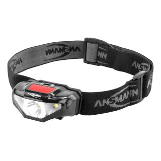Lampe frontale avec 3W LED et LEDs additionnelles 65 lumens ANSMANN