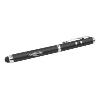 Stylo multifonctionnel 4-en-1: stylo conducteur, stylo, lampe et pointeur laser ANSMANN