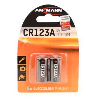 2 Piles CR123A CR17335 Photo Lithium 3V 1500mAh Ansmann