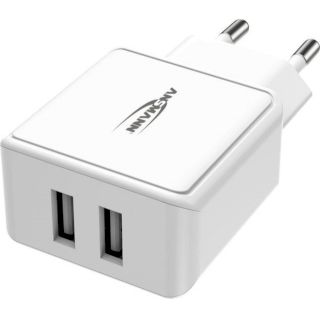 Chargeur USB intelligent HC212 avec 2 ports 12W blanc ANSMANN