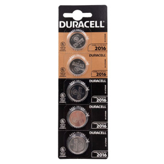 5 Piles Bouton CR2016 DL2016 Lithium 3V 75mAh Duracell