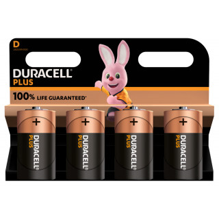 Piles LR20 D alcalines Plus BL4 DURACELL