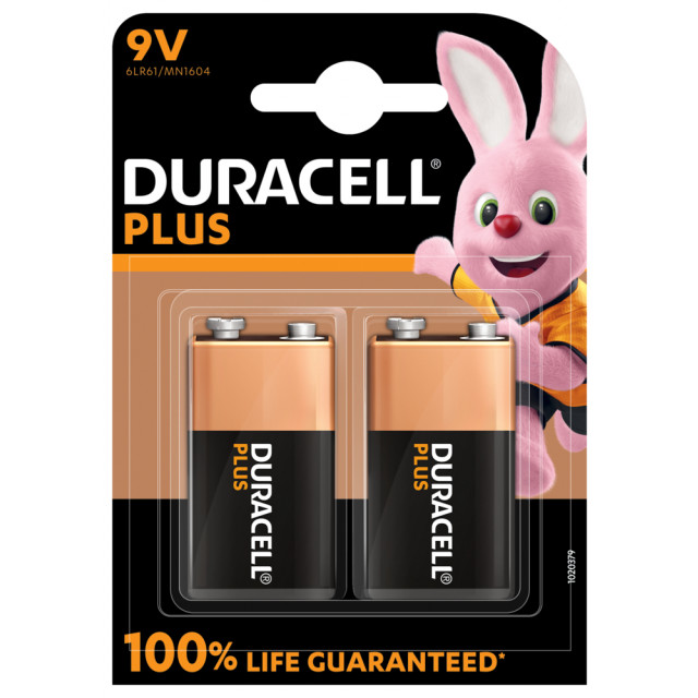 Piles 6LR61 Plus Power MN1604 9V BL2 DURACELL