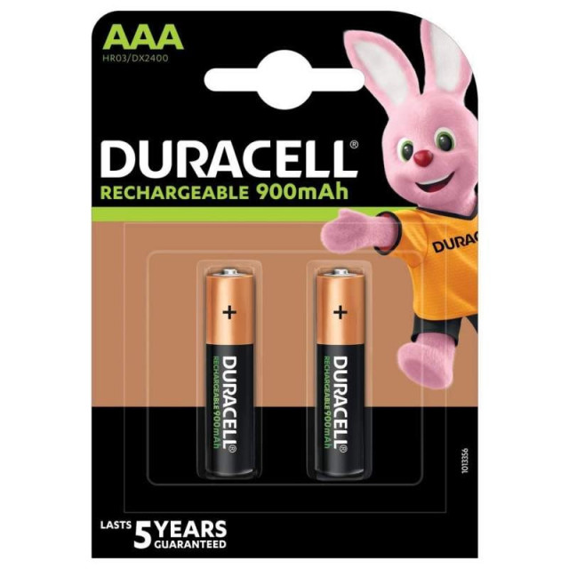 Piles rechargeables NiMH AAA HR03 1.2V 900mAh BL2 DURACELL