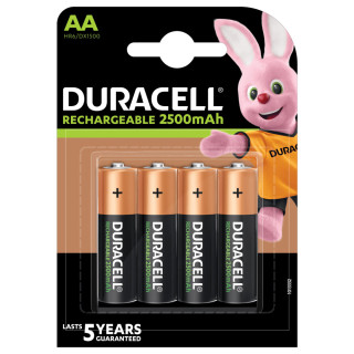 Piles rechargeables NiMH AA HR6 1.2V 2500mAh BL4 DURACELL