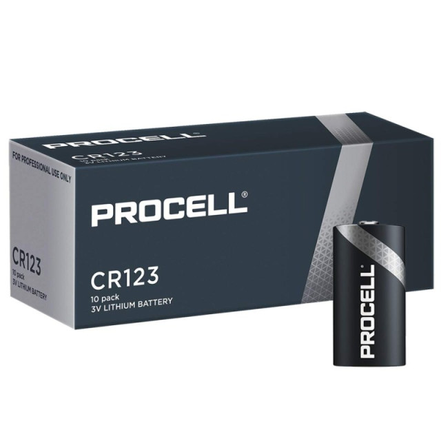 10 Piles CR123A Photo Lithium 3V 1400mAh Duracell Procell