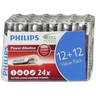 PILES LR03 AAA 1.5V POWER ALCALINES (24-shrink) PHILIPS