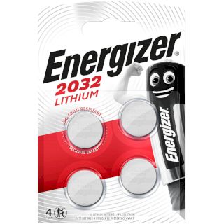 4 Piles Bouton CR2032 Lithium 3V 235mAh Energizer