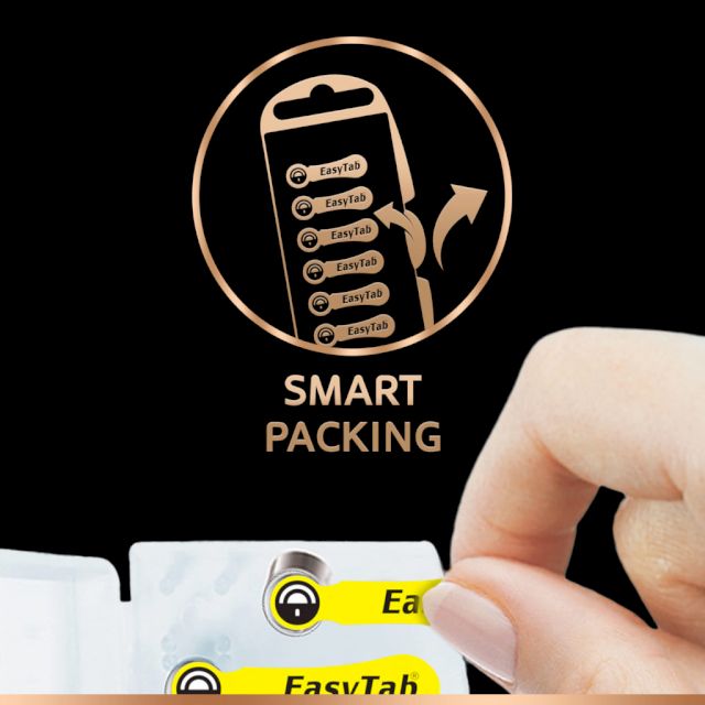 Piles auditives Zinc Air Easytab 10 (PR70) - 1.4V - 95mah BL6 DURACELL