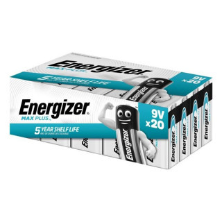 20 Piles Alcalines 6LR61 9V Max Plus ENERGIZER