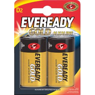 Piles alcalines LR20 Eveready Gold D 1.5v MN1300 BL2
