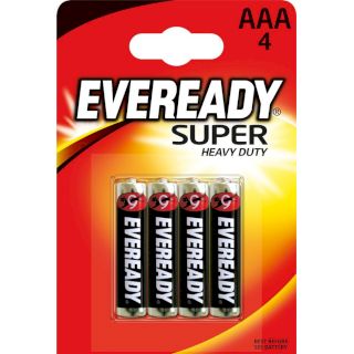 Piles R03 salines AAA Super Heavy Duty 1.50V BL4 EVEREADY