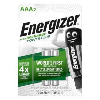 Piles rechargeables Power Plus HR03 1.2V 700mAh NiMH BL2 ENERGIZER