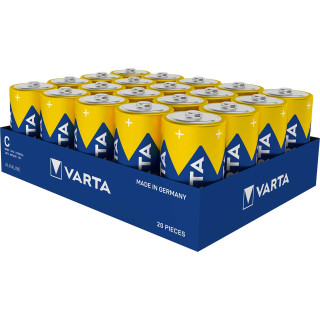 20 Piles C LR14 Alcalines Longlife Power 1.5V 7800mAh Varta