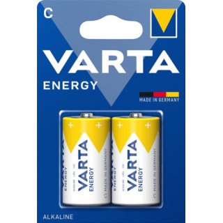 2 Piles LR14 C Alcaline Energy 1.5V Varta