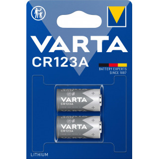 2 Piles CR123A Photo Lithium 3V 1550mAh Varta