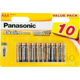 10 Piles LR03 AAA Alcaline Power 1.5V Panasonic