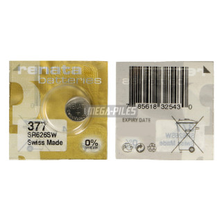 PILE SR626SW 377 MP-E OXYDE ARGENT 1.55V 28mAh RENATA