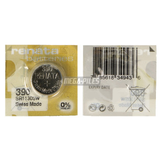 PILE SR1130SW OXYDE ARGENT 390 MP-E 1.55V 80mAh RENATA