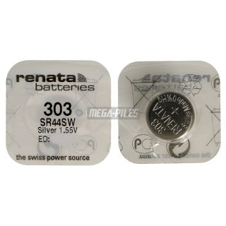 PILE SR1154SW SR44 OXYDE ARGENT 303.SP 1.55V 175mAh RENATA