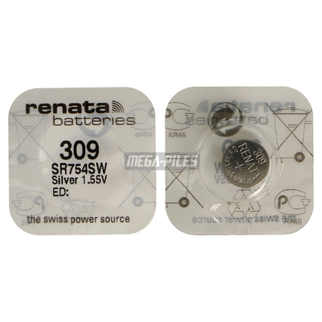 PILE SR754SW OXYDE ARGENT 309.SP 1.55V 80mAh RENATA