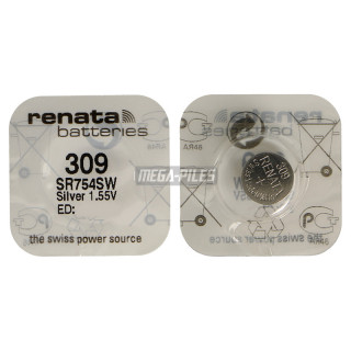 PILE SR754SW OXYDE ARGENT 309.SP 1.55V 80mAh RENATA