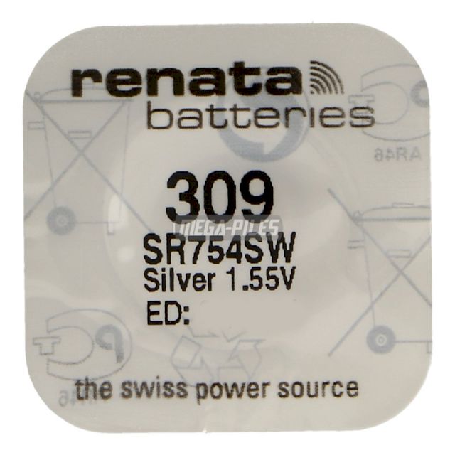 PILE SR754SW OXYDE ARGENT 309.SP 1.55V 80mAh RENATA
