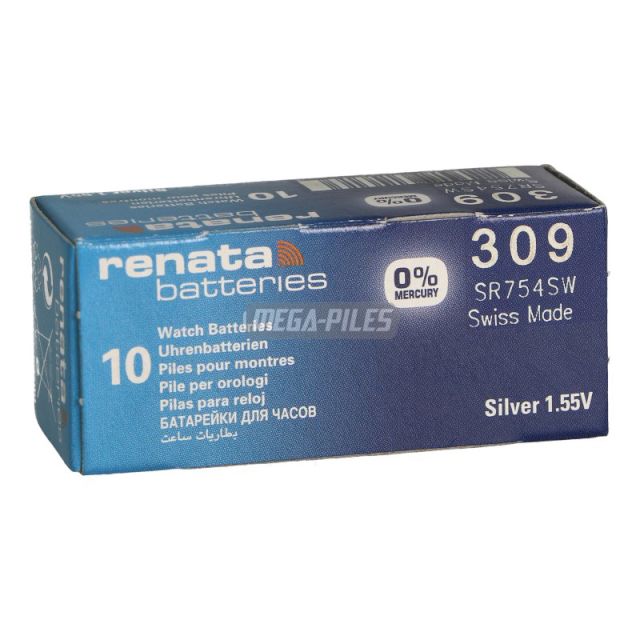 PILE SR754SW OXYDE ARGENT 309.SP 1.55V 80mAh RENATA