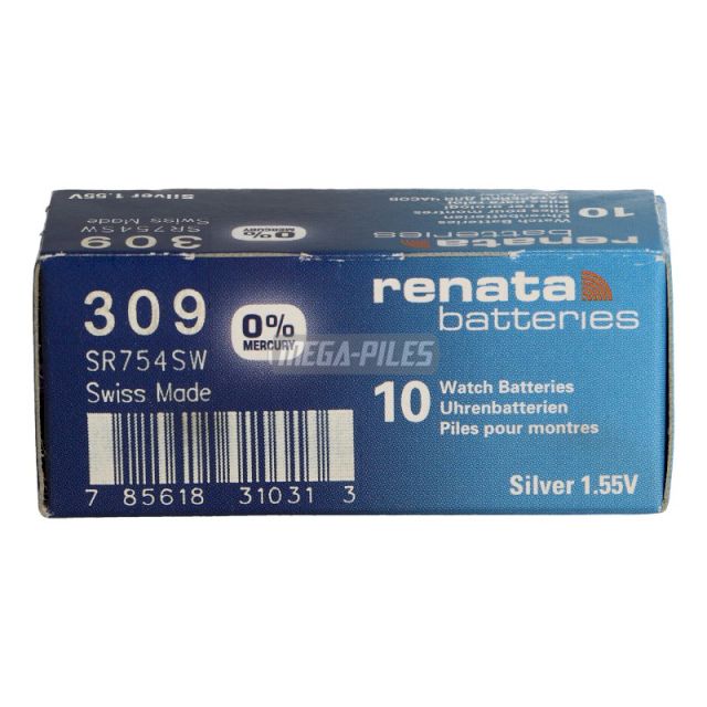 PILE SR754SW OXYDE ARGENT 309.SP 1.55V 80mAh RENATA