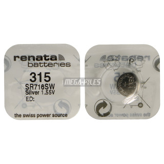 PILE 315.SP SR716SW OXYDE ARGENT SR67 1.55V 23mAh RENATA