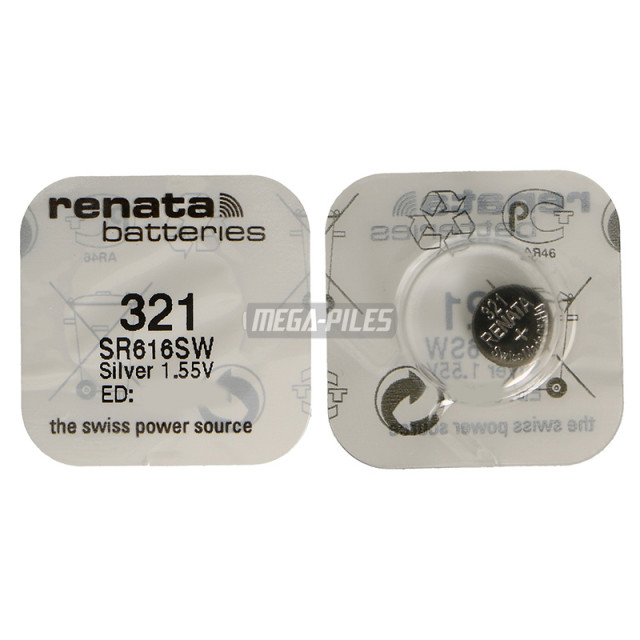 PILE SR616SW OXYDE ARGENT 321.SP 1.55V 14.5mAh RENATA