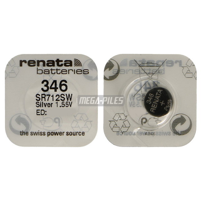 PILE SR712SW 346.SP OXYDE ARGENT 1.55V 9.5mAh RENATA