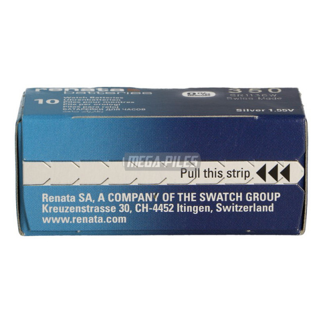 PILE SR1136W 350.SP OXYDE ARGENT 1.55V 105mAh RENATA