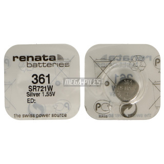 PILE SR721W OXYDE ARGENT 361.SP 1.55V 24mAh RENATA