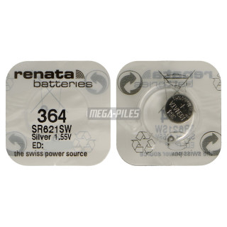Pile SR621SW Oxyde Argent 364 1.55V 19mAh RENATA
