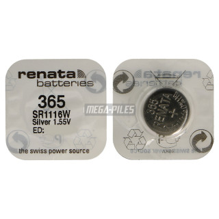 PILE SR1116W OXYDE ARGENT 365.SP 1.55V 47mAh RENATA