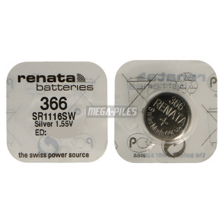 PILE SR1116SW OXYDE ARGENT 366.SP 1.55V 47mAh RENATA