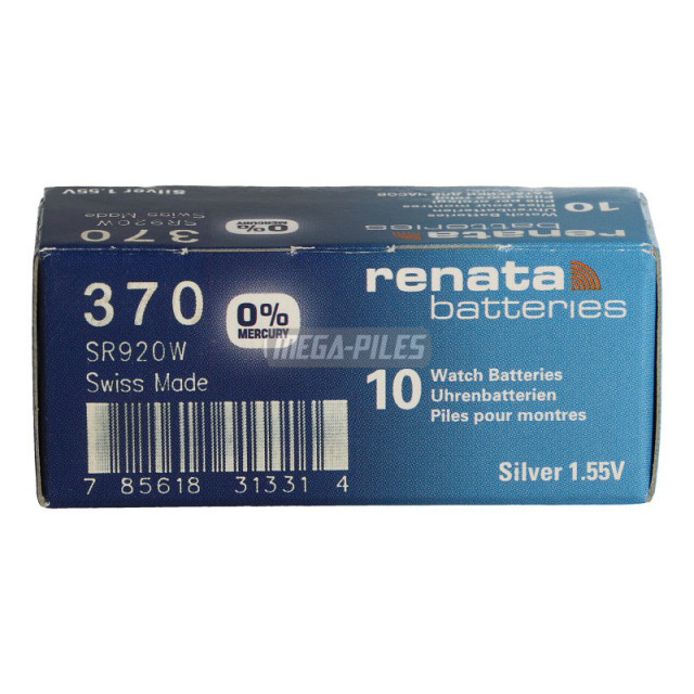 PILE SR920W OXYDE ARGENT 370.SP 1.55V 40mAh RENATA